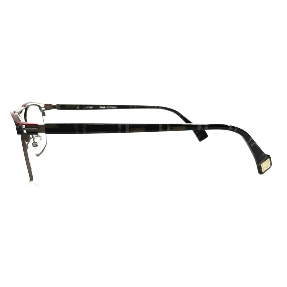 J.F. Rey Eyeglasses Frames JF2963 0530 Brown Blue Gray Red Rectangle 53-17-148